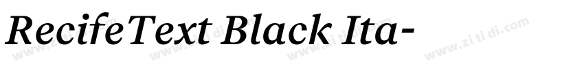 RecifeText Black Ita字体转换